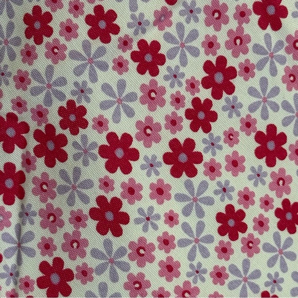 Floral Sundress Spaghetti Strap Ties Pink Purple Midi Length Womens Size Medium - Picture 7 of 10